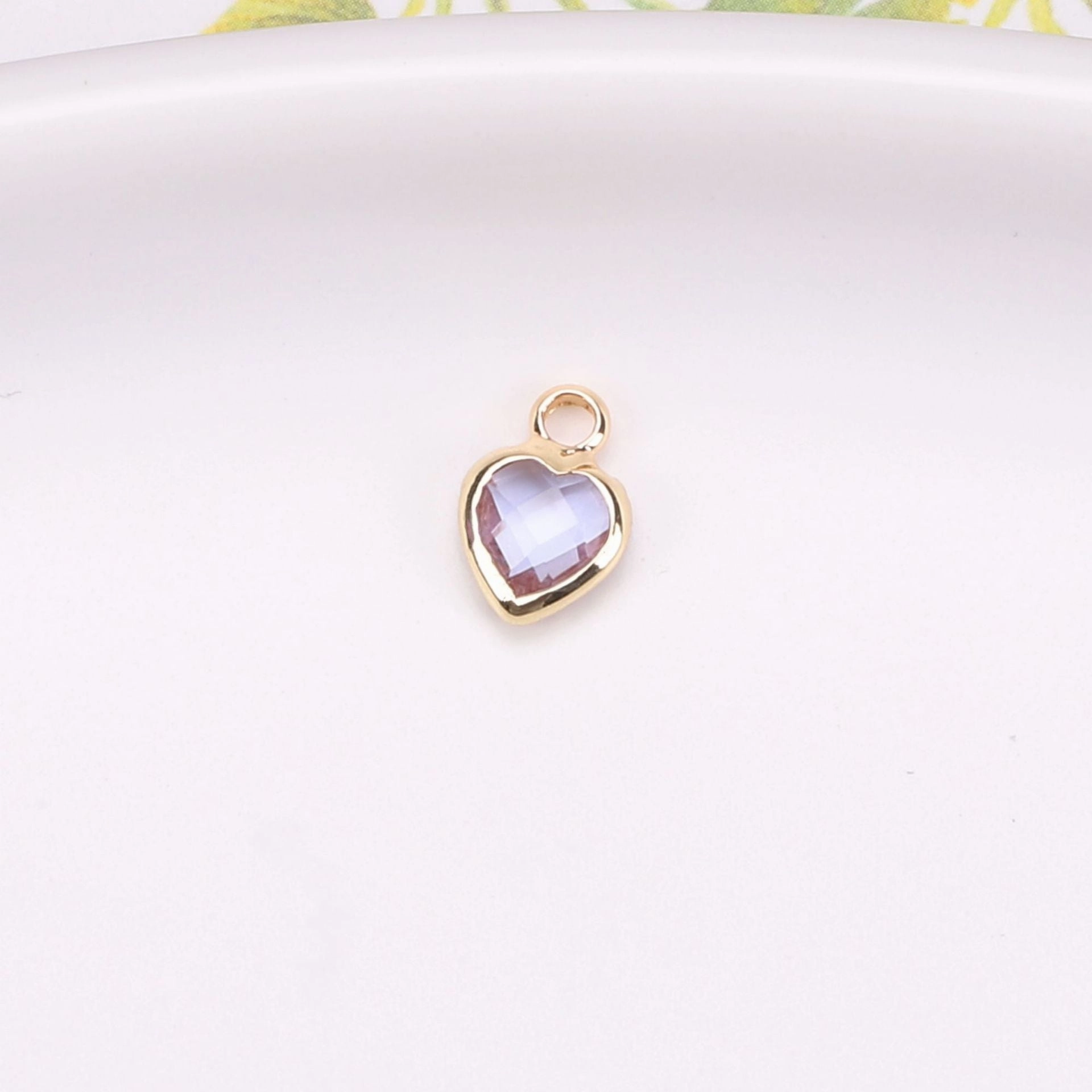 Wholesale Crystal Love Peach Heart Pendant