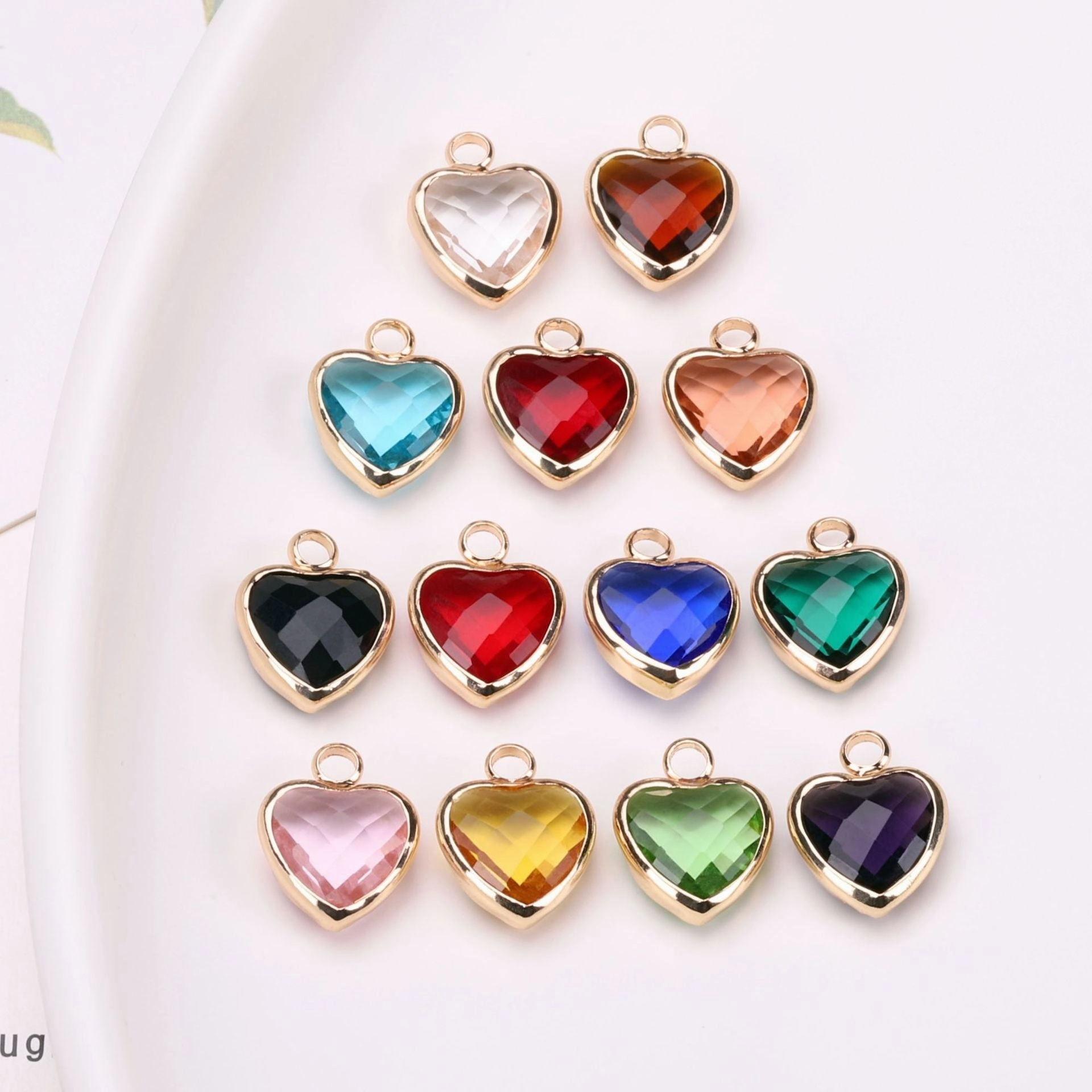 Wholesale Crystal Love Peach Heart Pendant