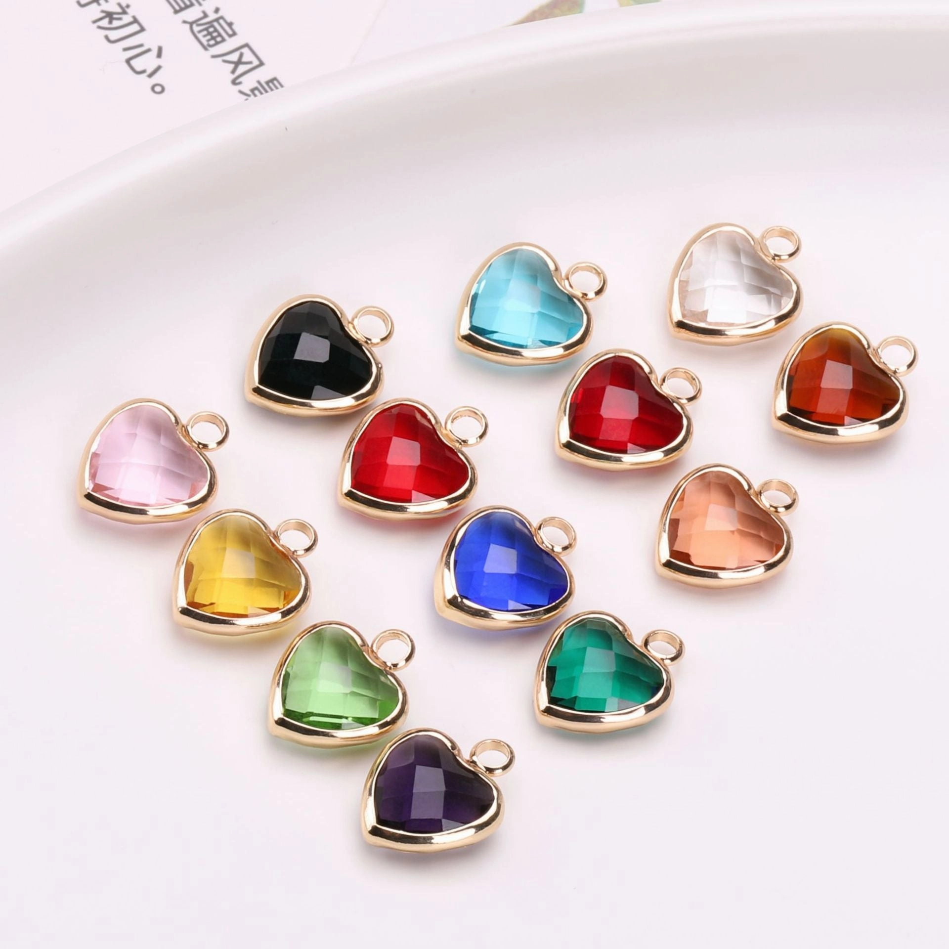 Wholesale Crystal Love Peach Heart Pendant