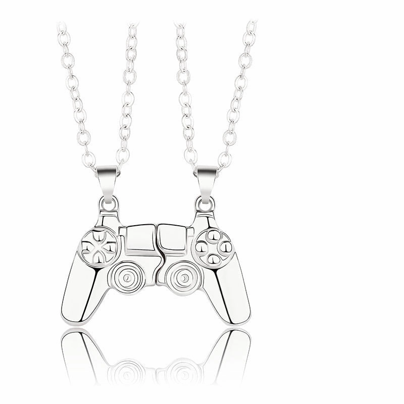 Wholesale Crystal Pendant Necklace Silver Color Women's Jewelry Accessories Zirconia Stone Inlaid Fashionable Design
