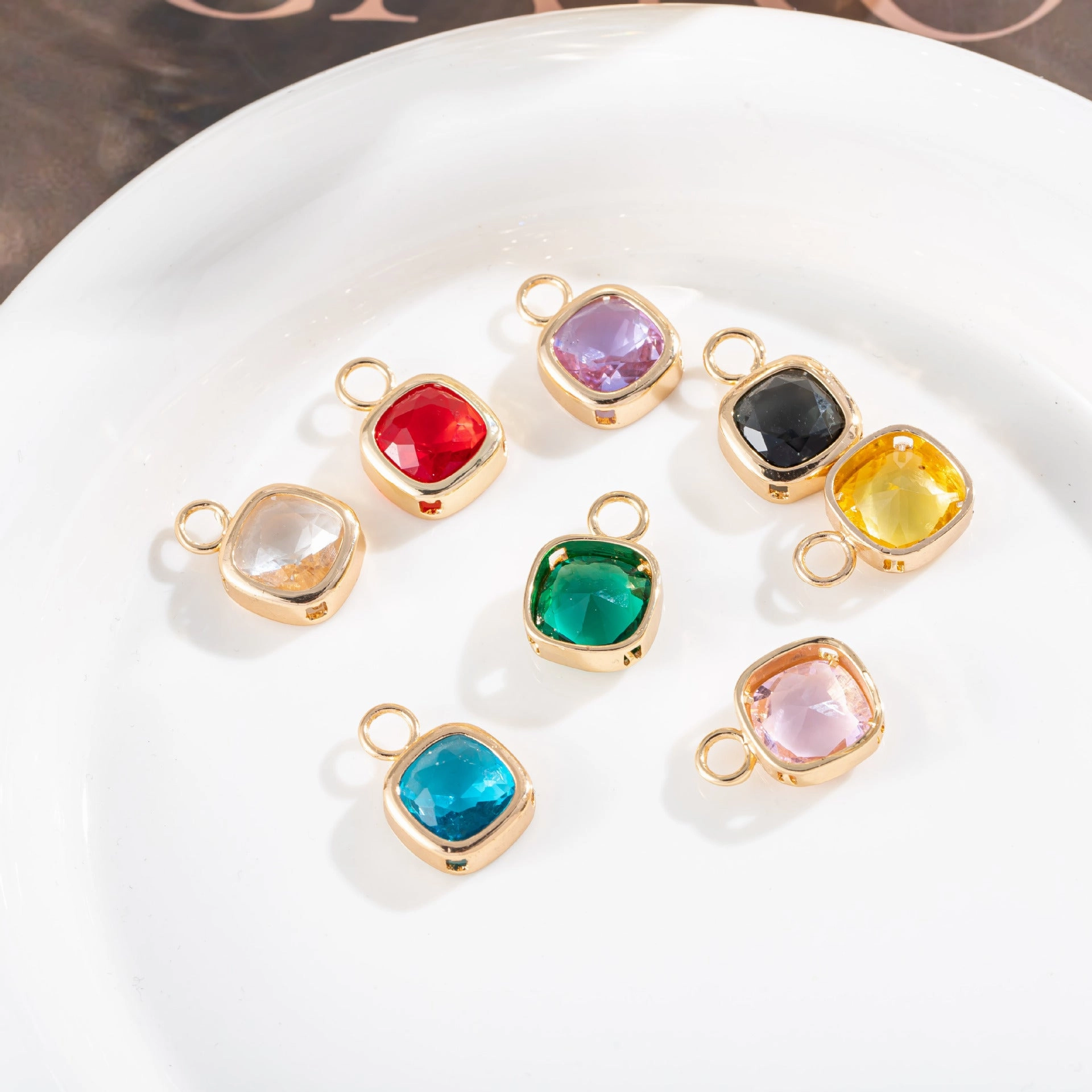 Wholesale Crystal Sugar Cube Pendant Accessories