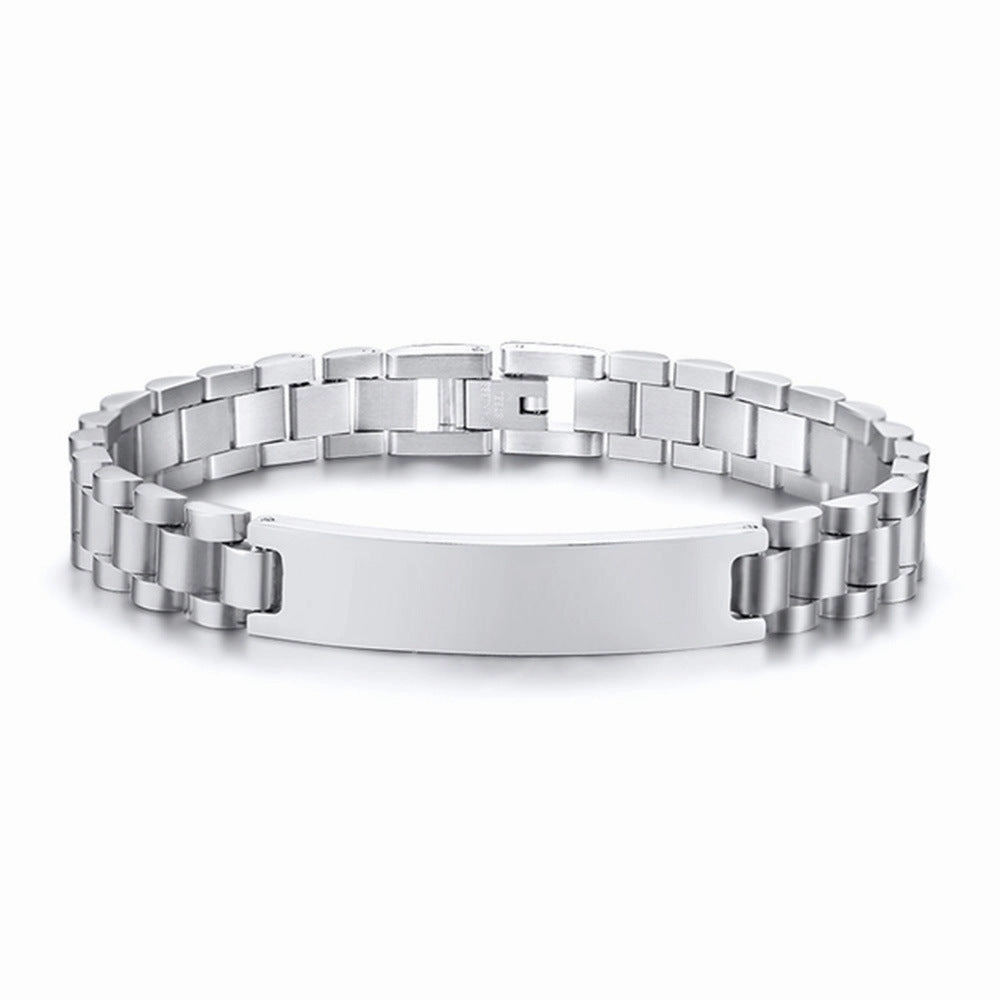 Wholesale Curved Titanium Steel Bracelet Chain