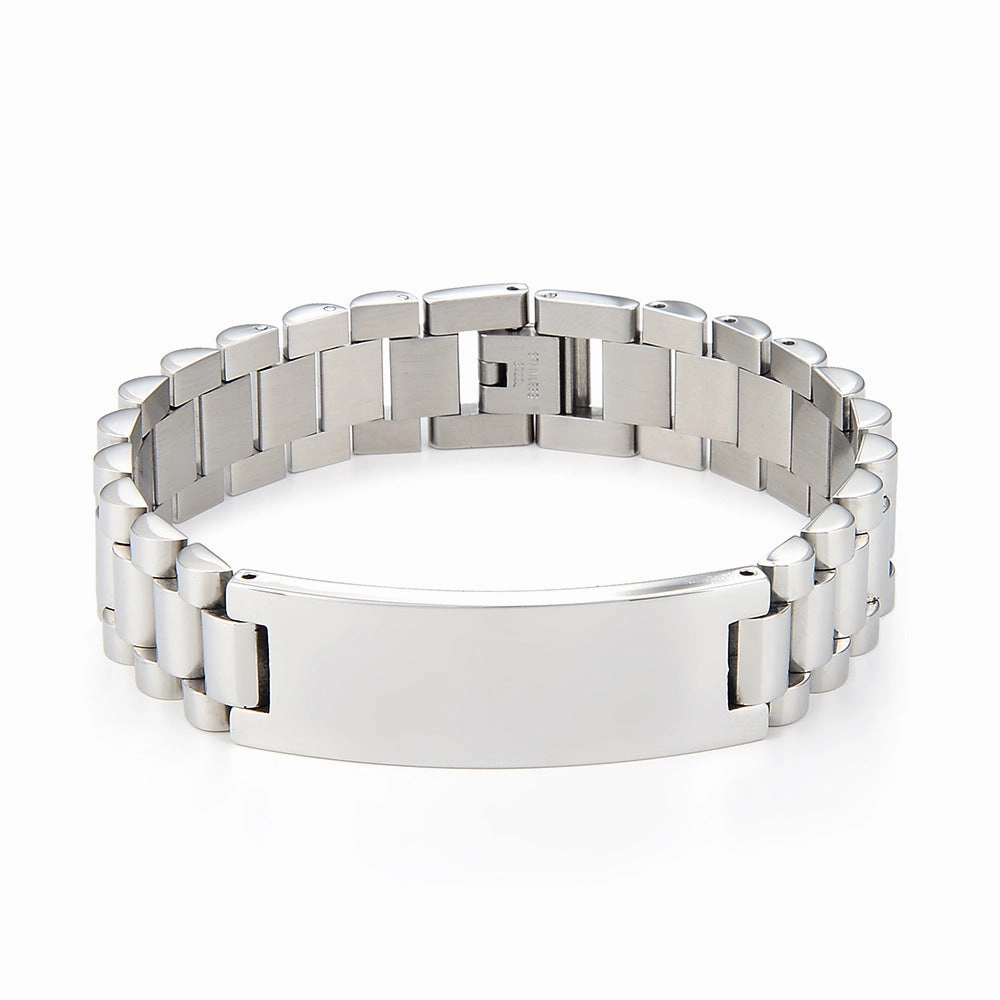 Wholesale Curved Titanium Steel Bracelet Chain