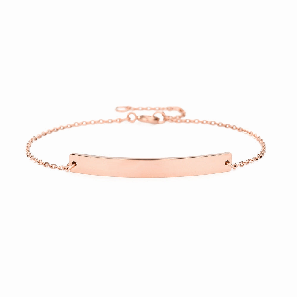 Wholesale Custom Engraved Adjustable Chain with Curved Stainless Steel Bracelets !Please Contact Us WhatsApp: 86 151 6820 1735 Custom Service for Help