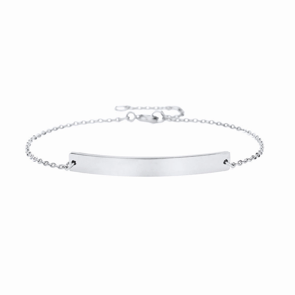 Wholesale Custom Engraved Adjustable Chain with Curved Stainless Steel Bracelets !Please Contact Us WhatsApp: 86 151 6820 1735 Custom Service for Help