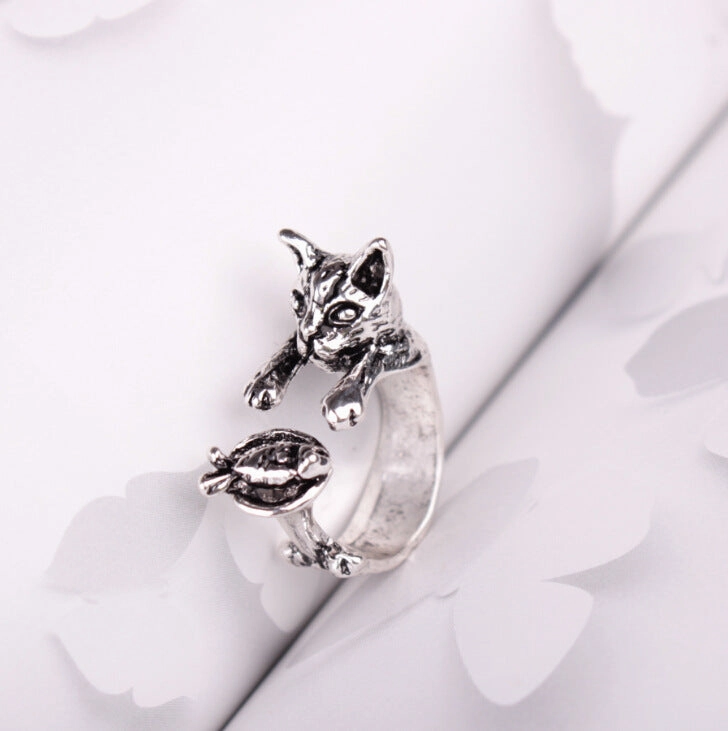 Wholesale Cute Animal Opening Alloy Rings