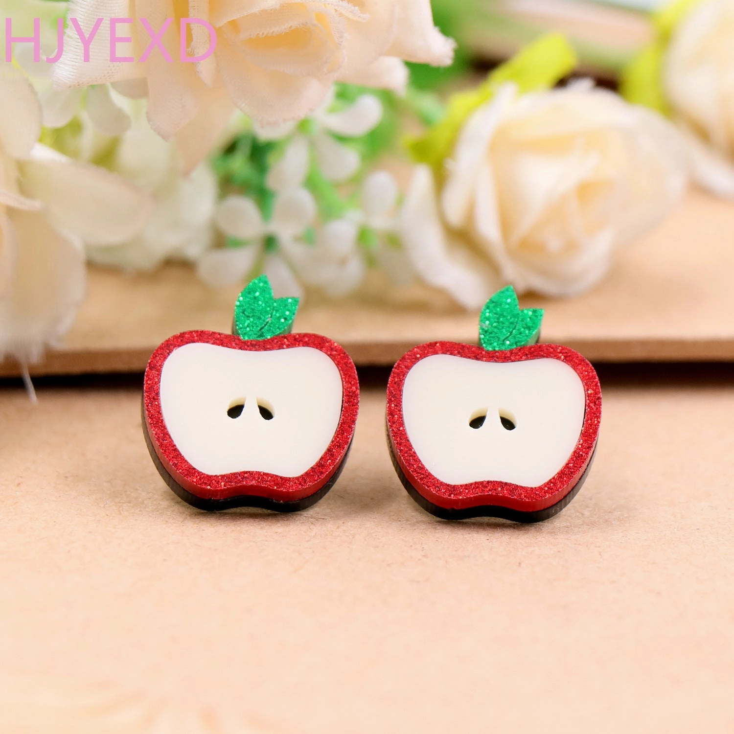 Wholesale Cute Apple Christmas Teacher's Day Acrylic Earrings