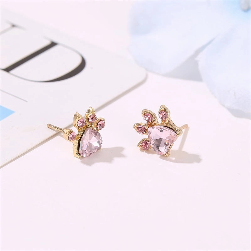 Wholesale Cute Cartoon Cat Claw Alloy Rings Jewelry Set