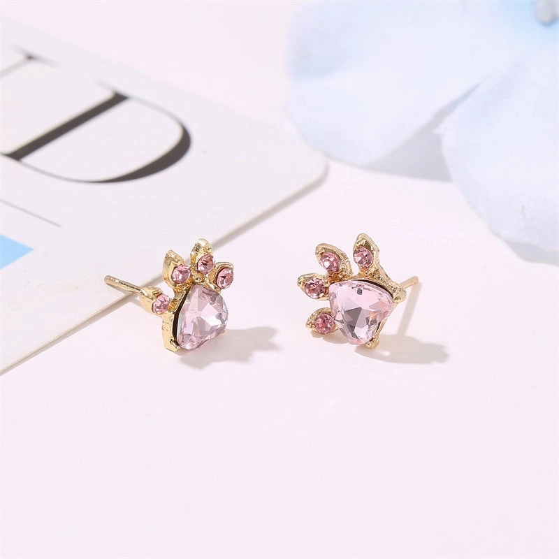 Wholesale Cute Cartoon Cat Claw Alloy Rings Jewelry Set