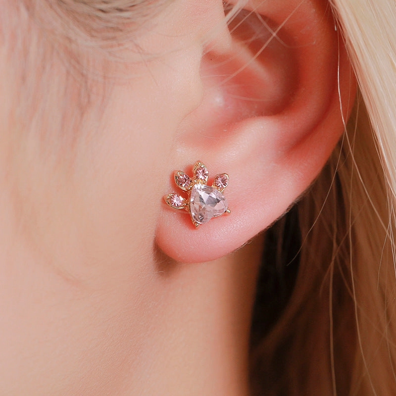 Wholesale Cute Cartoon Cat Claw Alloy Rings Jewelry Set