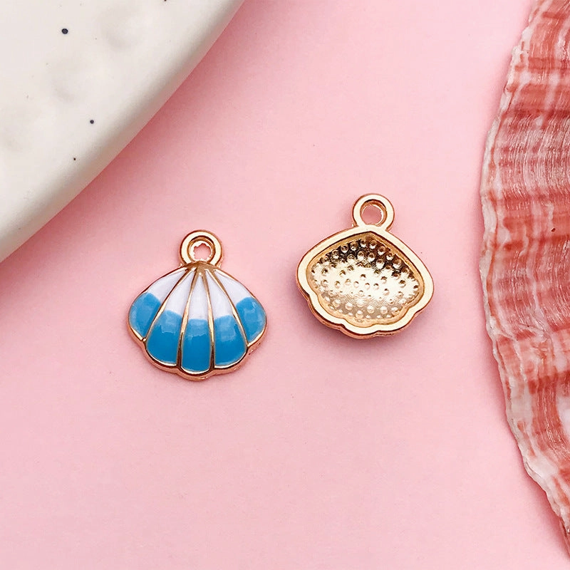 Wholesale Cute Cartoon Dropping Oil Dolphin Octopus Alloy DIY Necklace Pendant Accessories