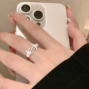 Wholesale Cute cartoon funny open adjustable ring