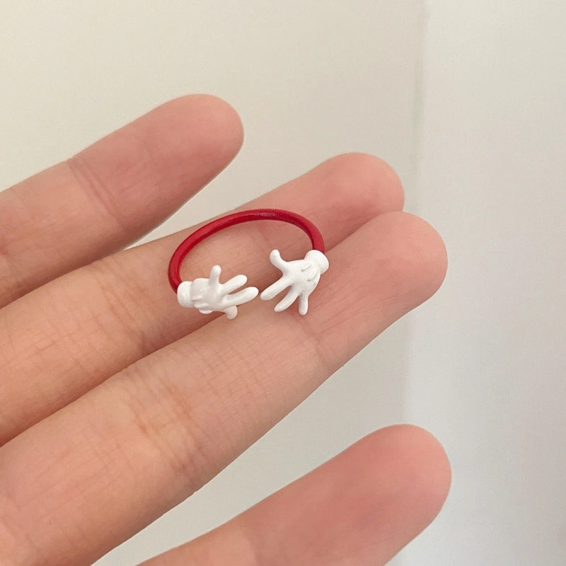 Wholesale Cute cartoon funny open adjustable ring