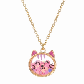 Wholesale cute cat frog bear children's necklace containing activity sequins dopamine necklace