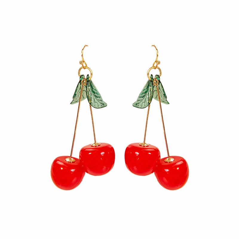 Wholesale Cute Fruit Cherry Earrings