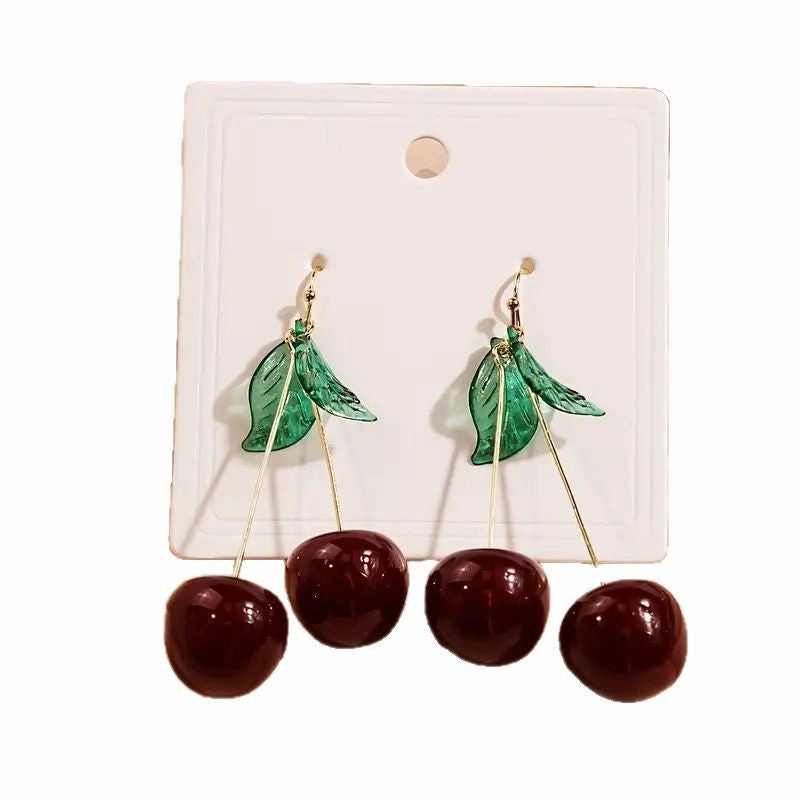 Wholesale Cute Fruit Cherry Earrings