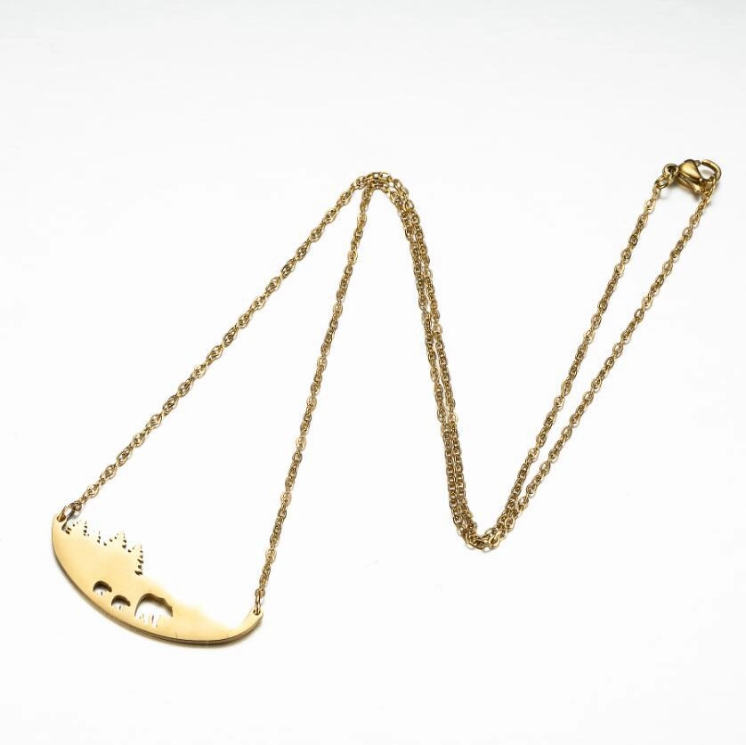 Wholesale Cute Hollow Small Animal Cat Hummingbird Wolf Necklace