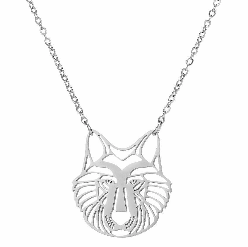 Wholesale Cute Hollow Small Animal Cat Hummingbird Wolf Necklace