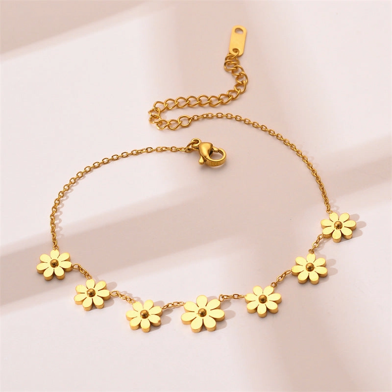 Wholesale Daisy Titanium Steel Bracelets