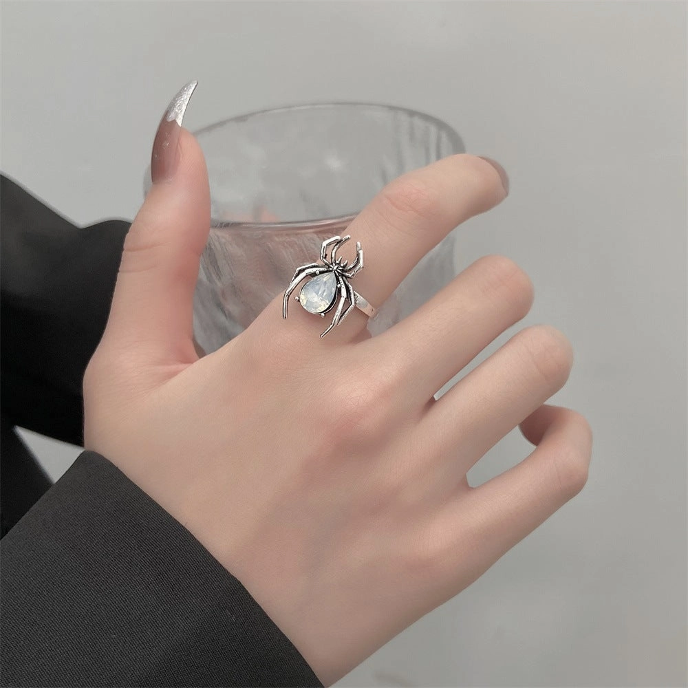 Wholesale Dark Style Halloween Personality Exaggerated Hip-Hop Spider Rings