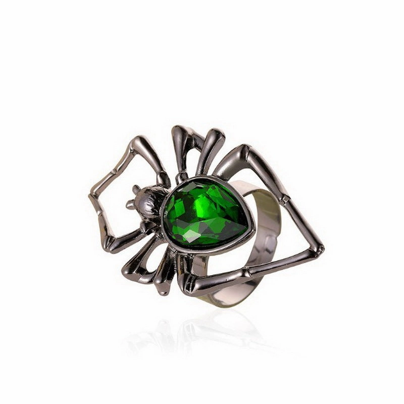Wholesale Dark Style Halloween Personality Exaggerated Hip-Hop Spider Rings