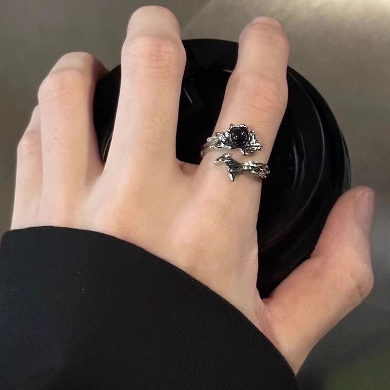 Wholesale Dark Wind Thorn Ring Open Ring