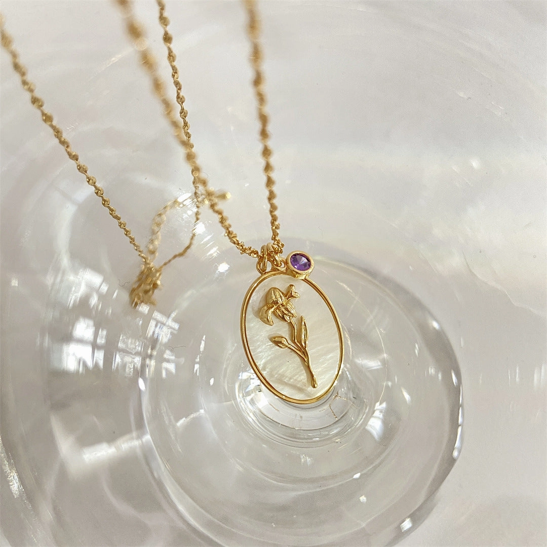Wholesale December Flower Copper Necklace