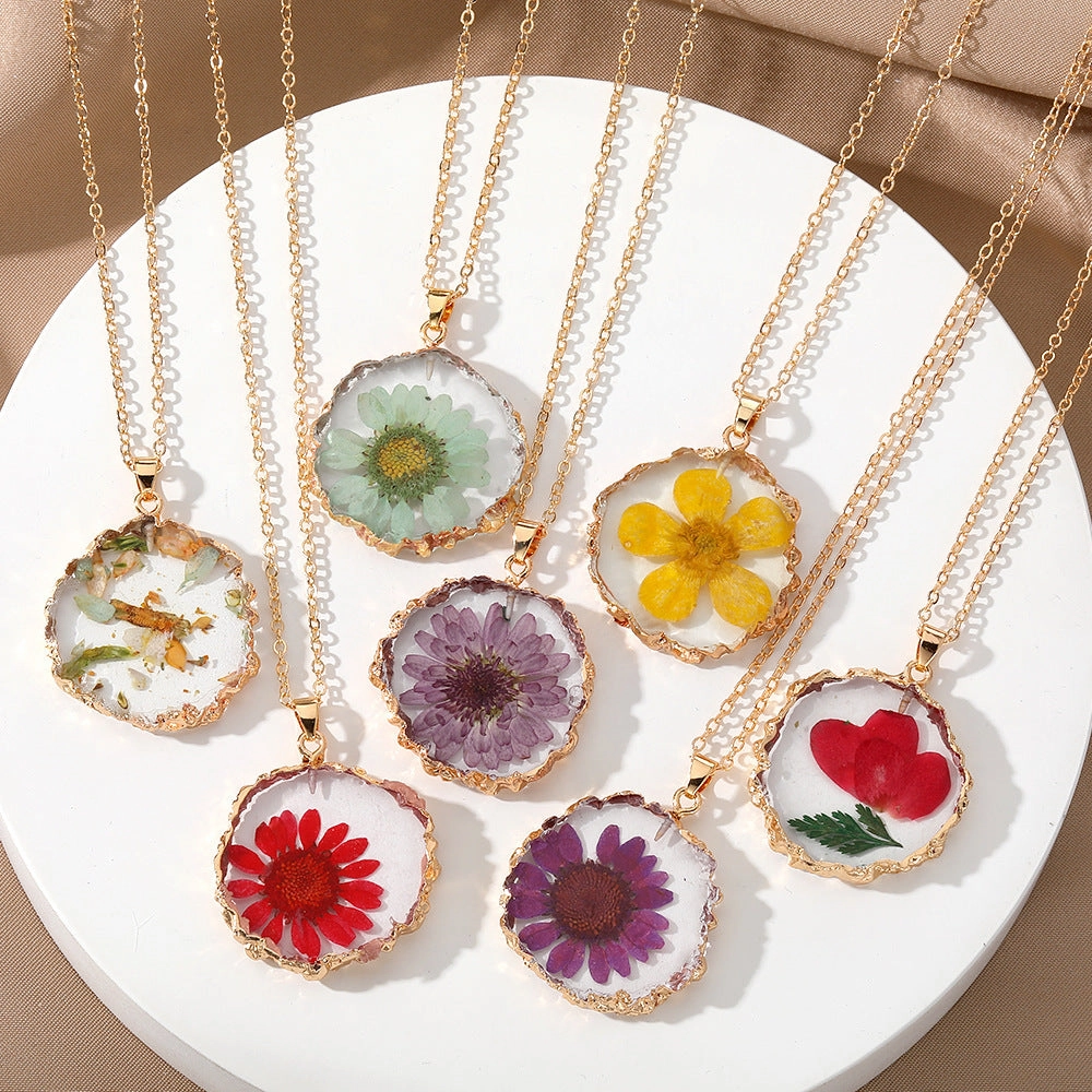 Wholesale December Immortal Flower Necklaces