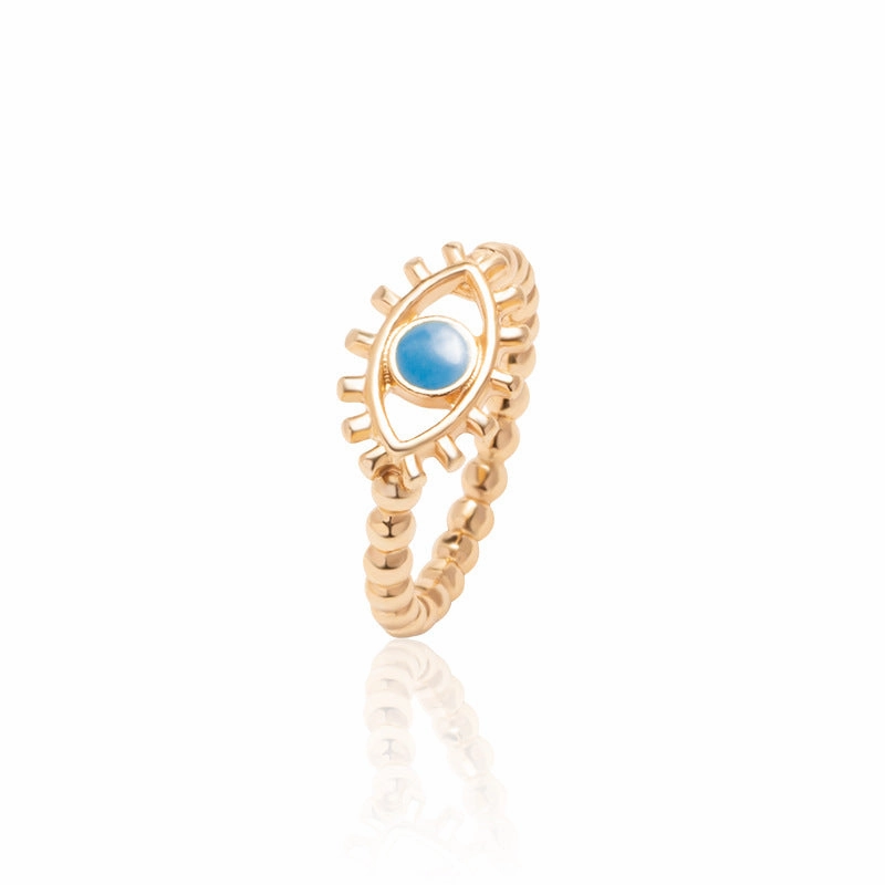 Wholesale Demon Eye Gold Plated Alloy Rings