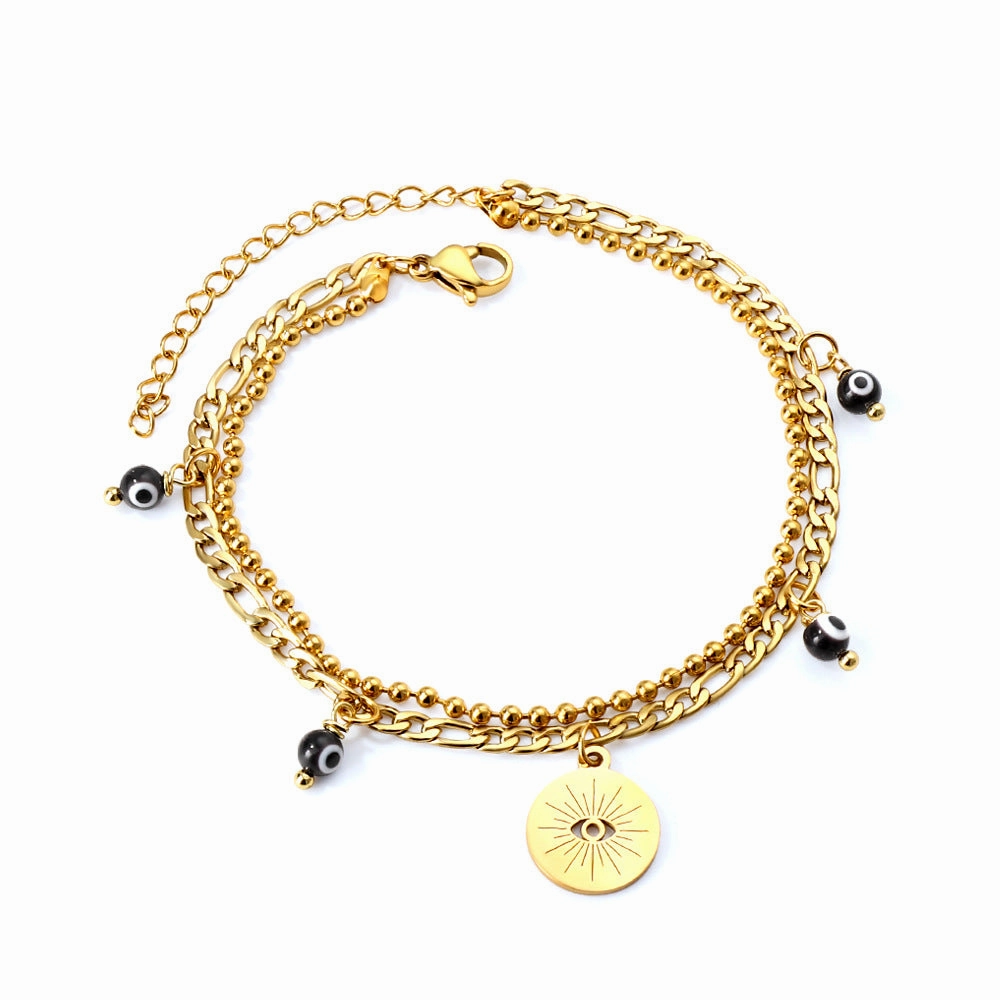 Wholesale Devil Eye Electroplated Metal Bracelet