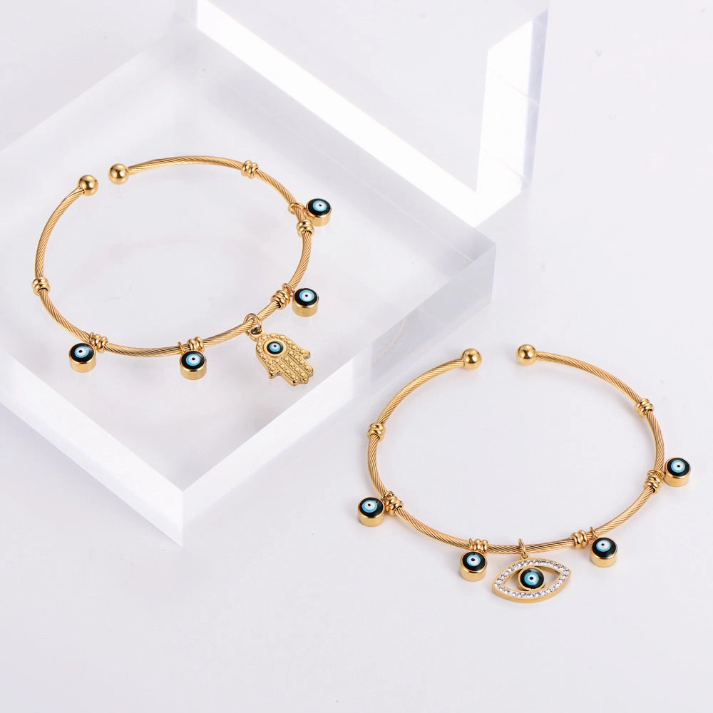 Wholesale Devil Eye Stainless Steel Bracelet