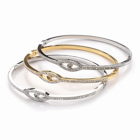Wholesale Devil Eye Titanium Steel Diamond Bracelet