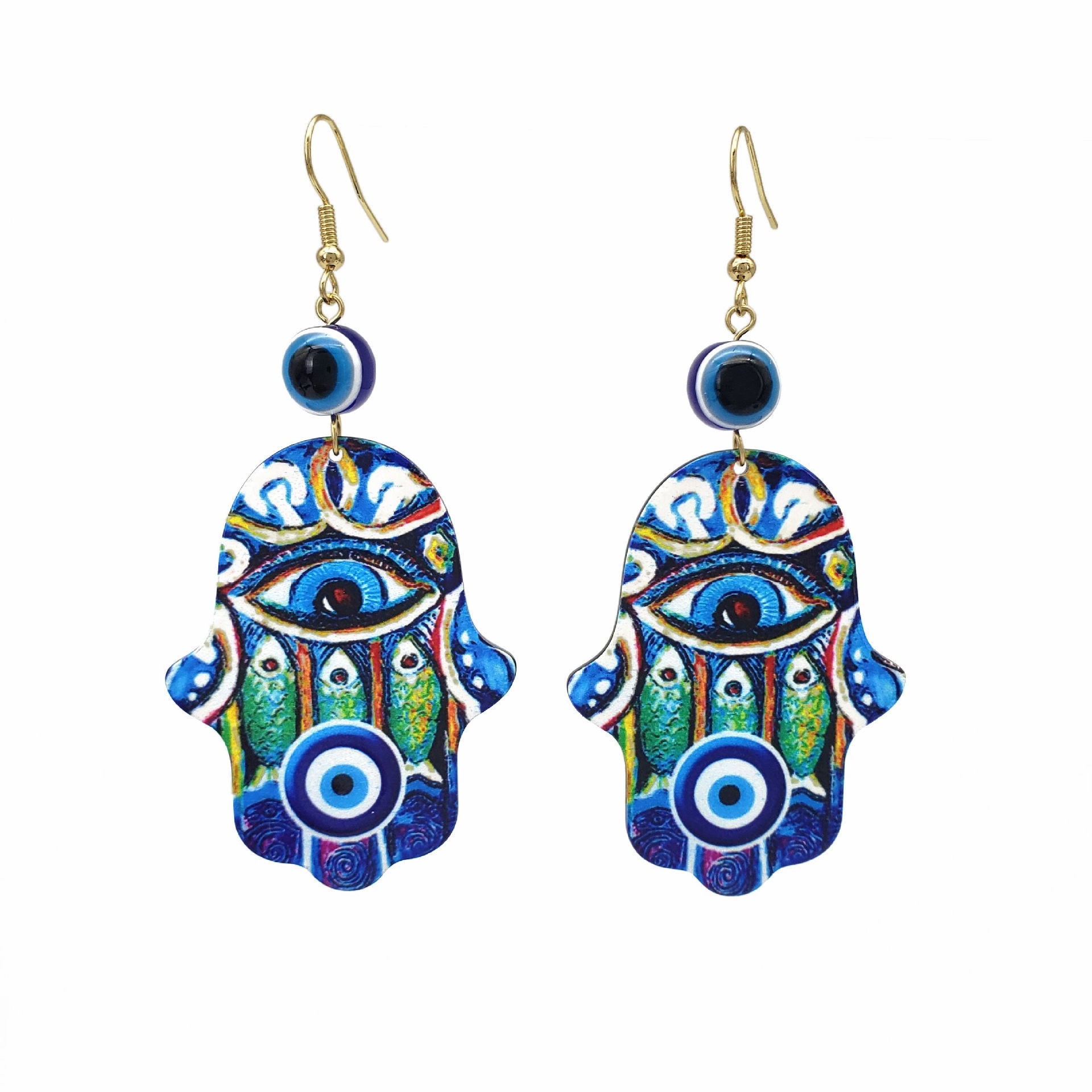 Wholesale Devil Eyes Acrylic Statemente Earrings