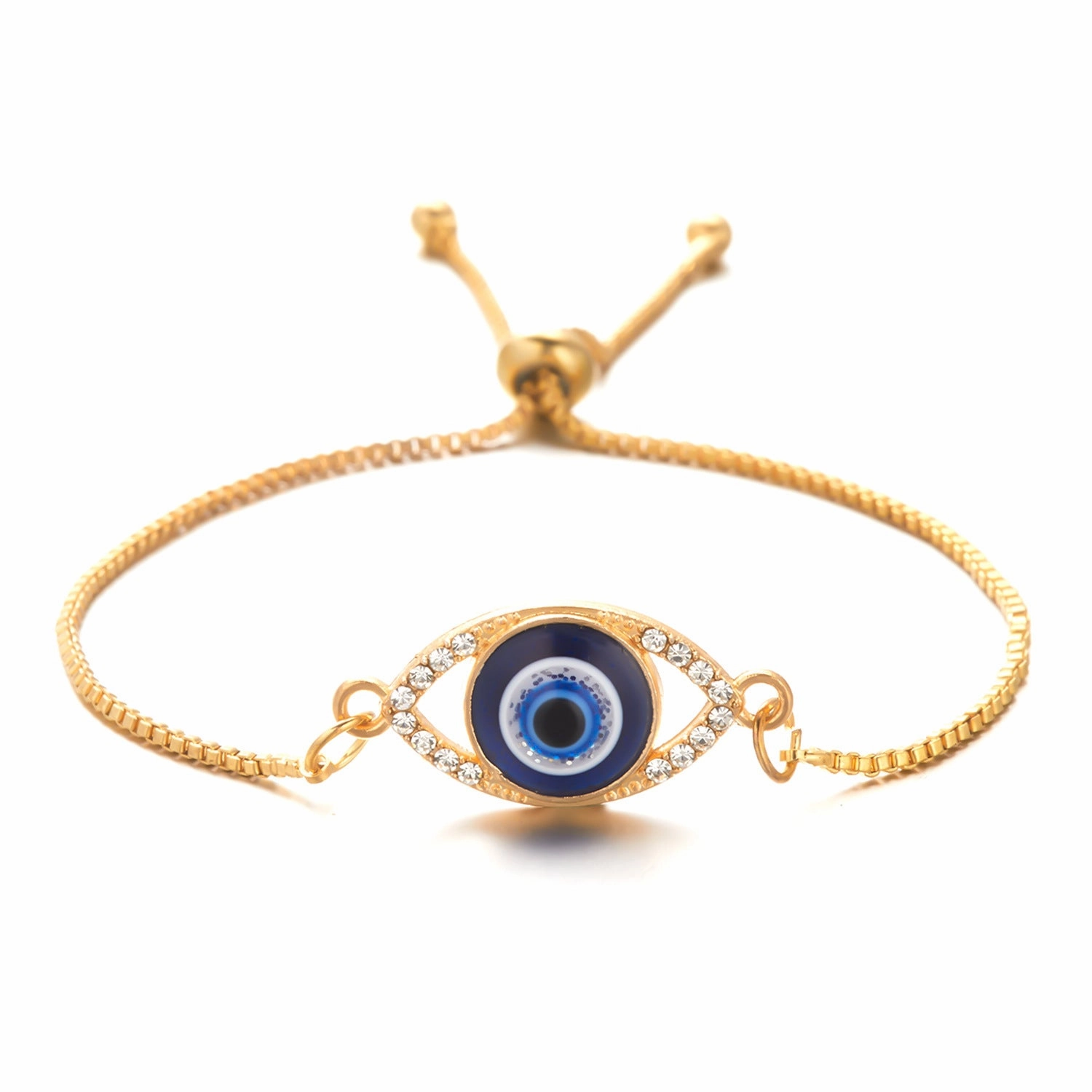 Wholesale Devil's Eye Hollow Diamond Pull Bracelet