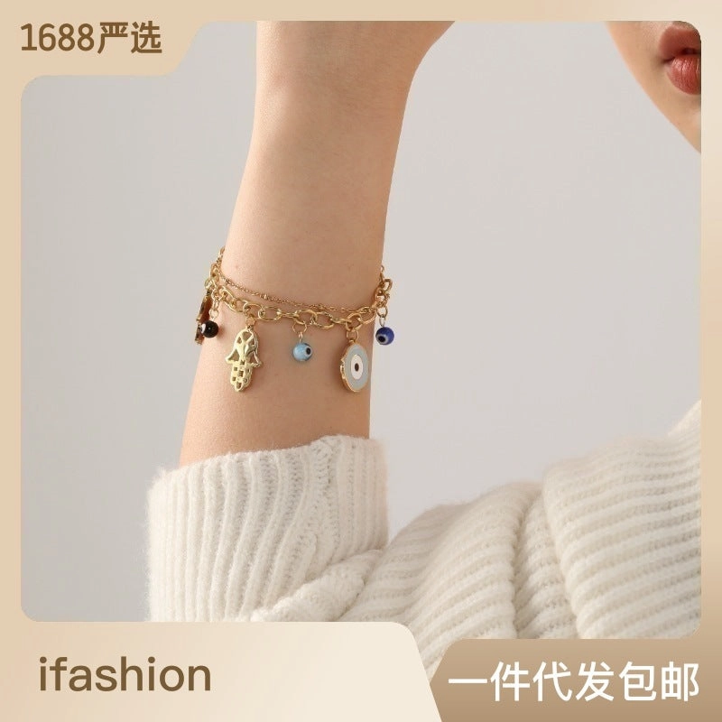 Wholesale Devil's Eye Metal Bracelets