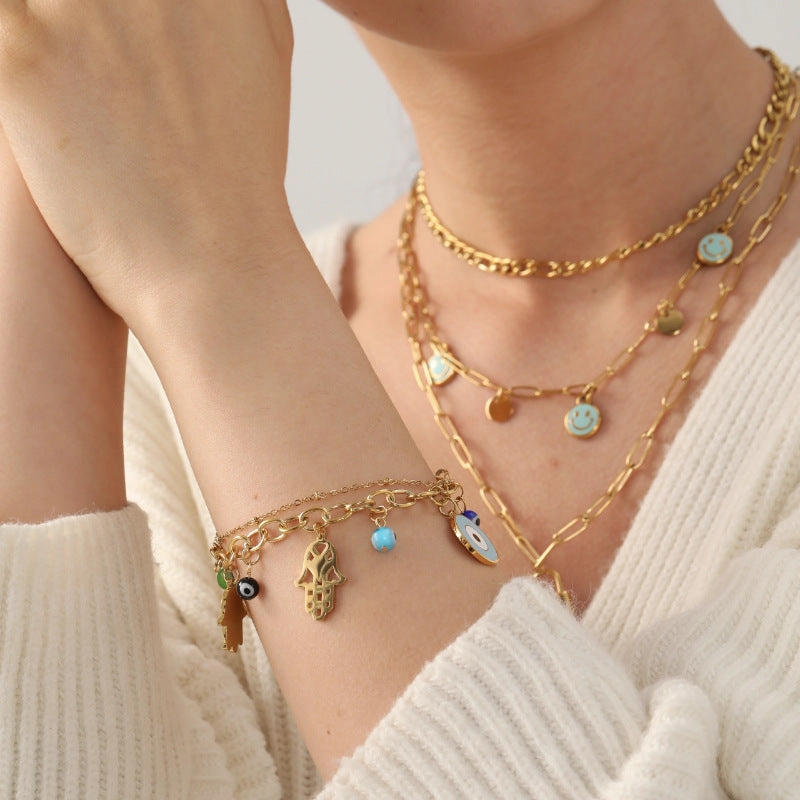 Wholesale Devil's Eye Metal Bracelets