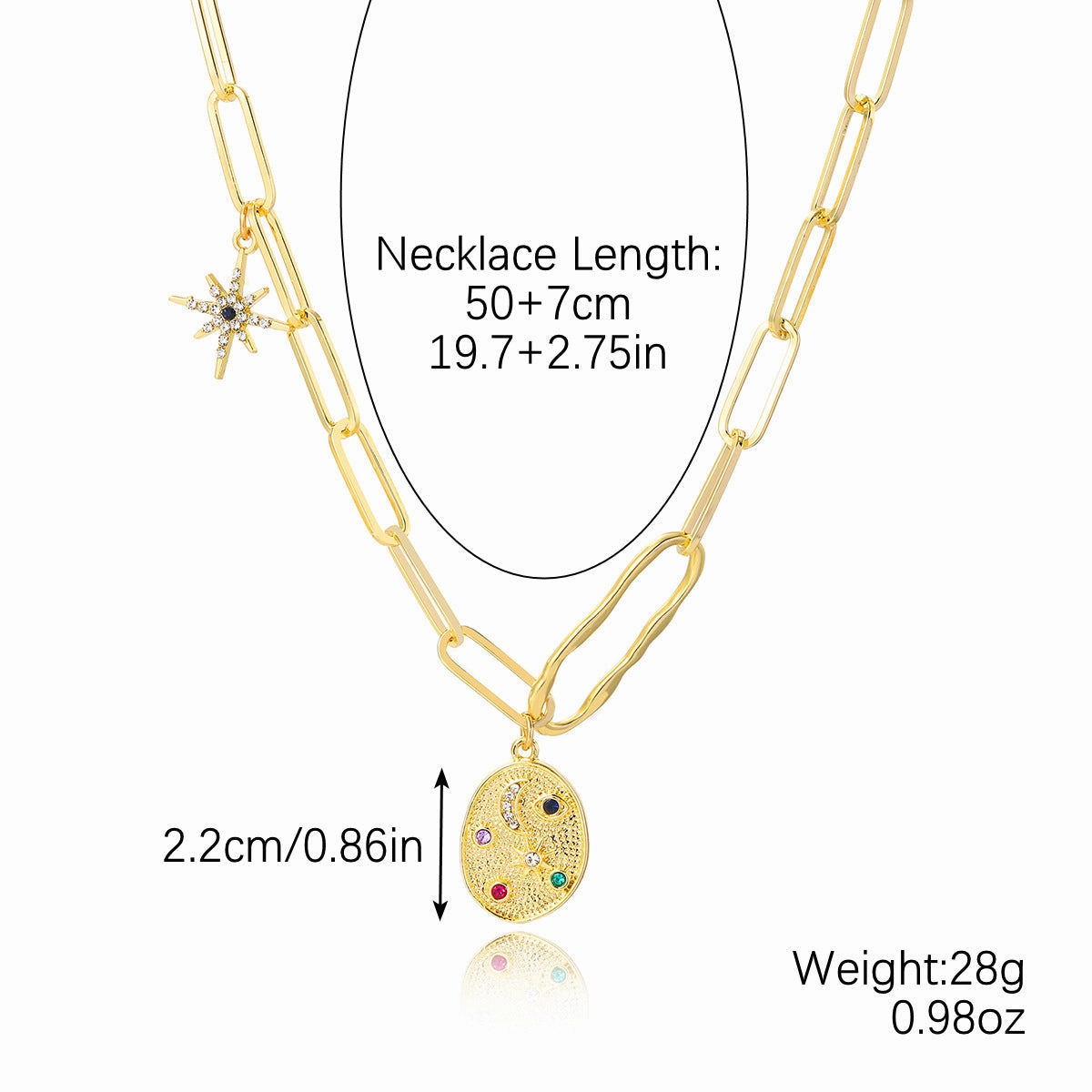 Wholesale Devil's Eye Premium Alloy Exaggerated Necklace