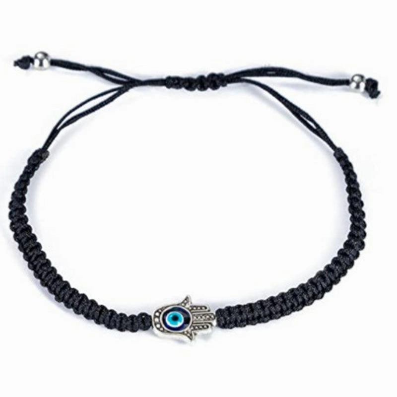 Wholesale Devil's Eye Red and Black Rope Hand Braided Bracelet