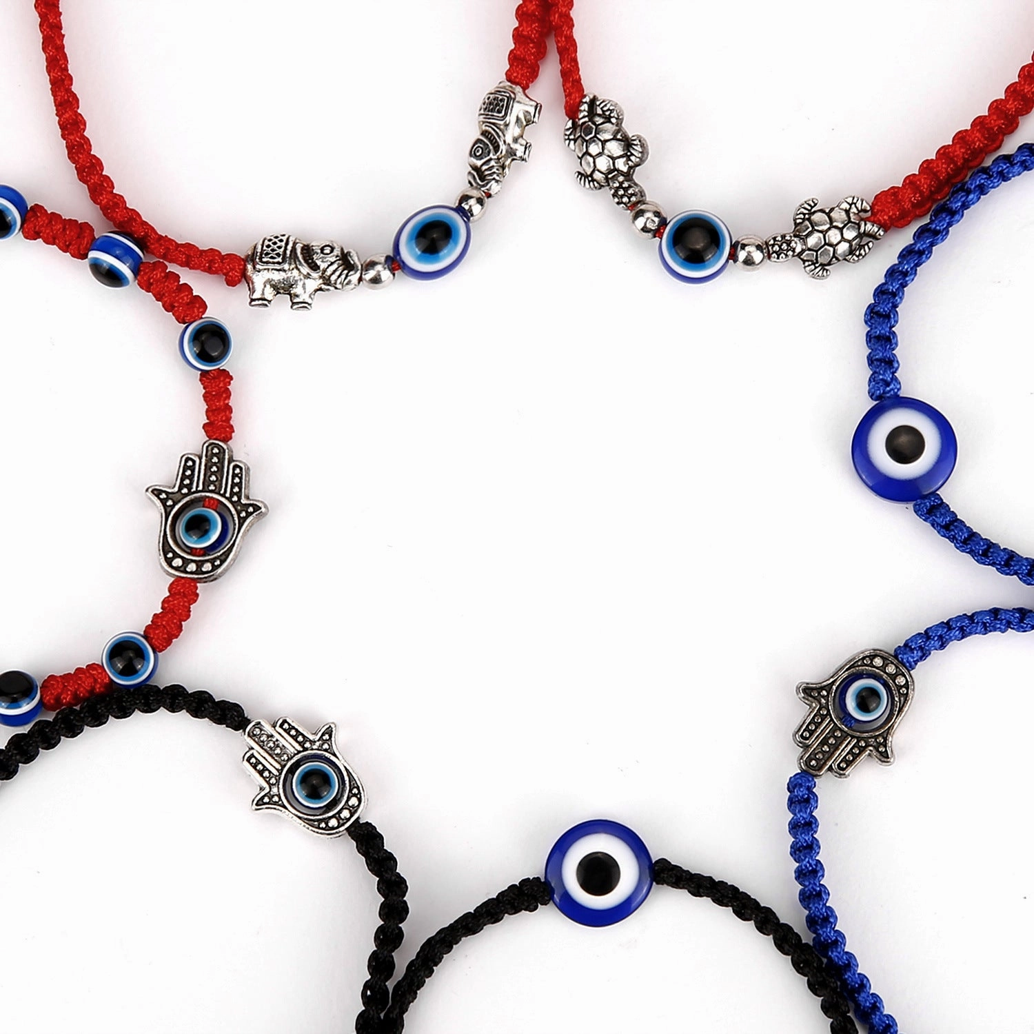 Wholesale Devil's Eye Red Rope Braided Adjustable Bracelet