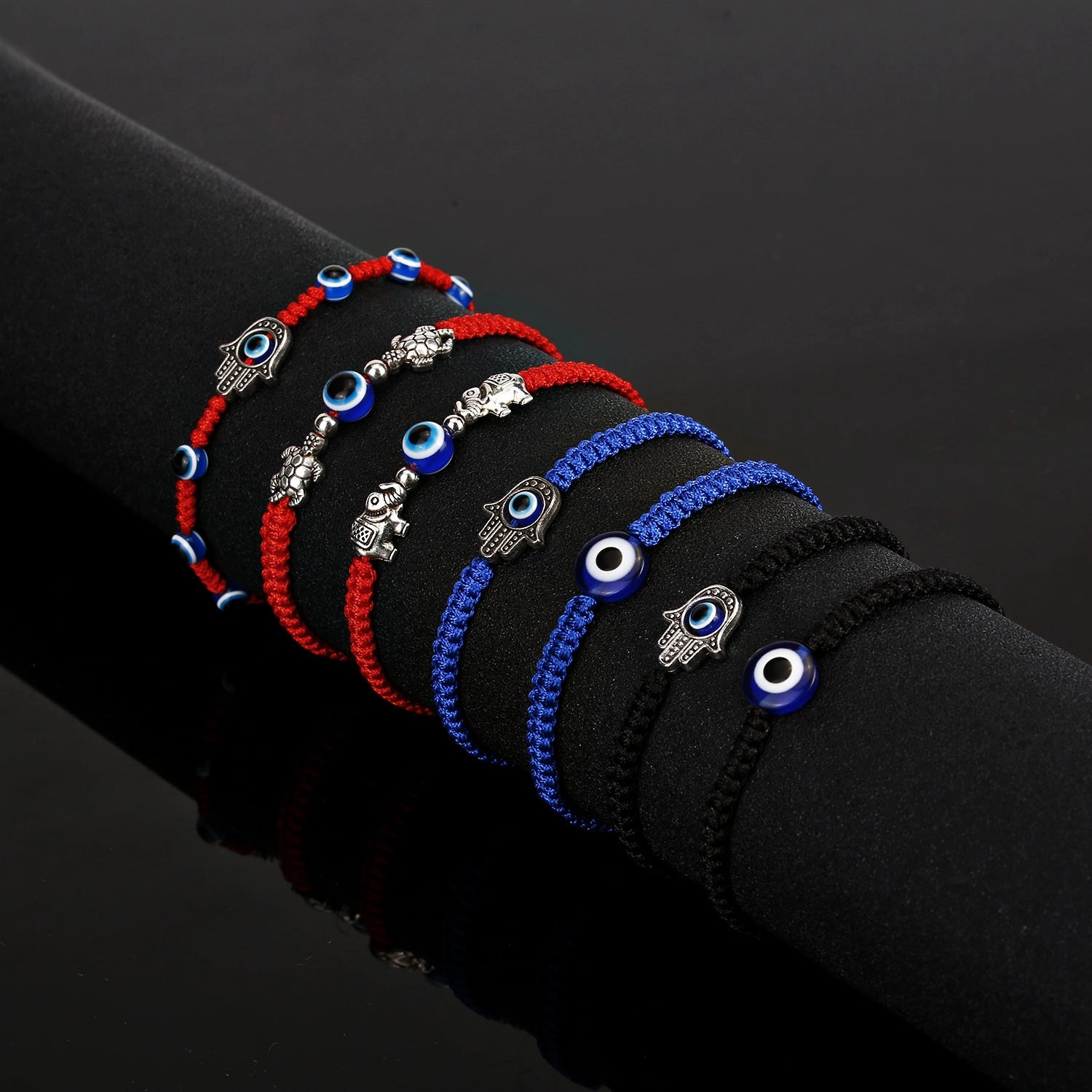 Wholesale Devil's Eye Red Rope Braided Adjustable Bracelet