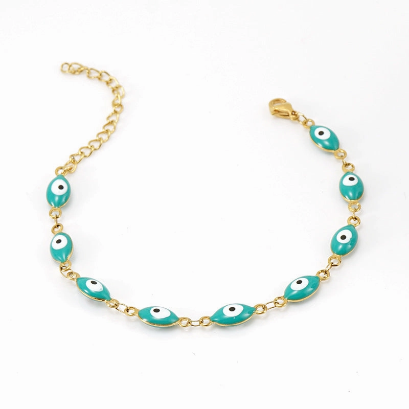 Wholesale Devil's Eye Stainless Steel 18K Titanium Steel Bracelet