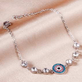 Wholesale Devil's Eye Vintage Stainless Steel Diamond Bracelet