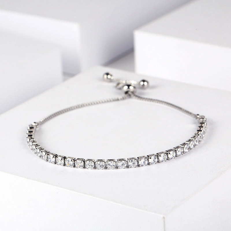 Wholesale Diamond Colored Zircon Single Row Tennis Bracelet