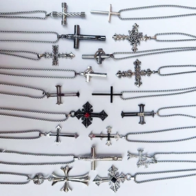 Wholesale Diamond Cross Necklace Sweater Chain
