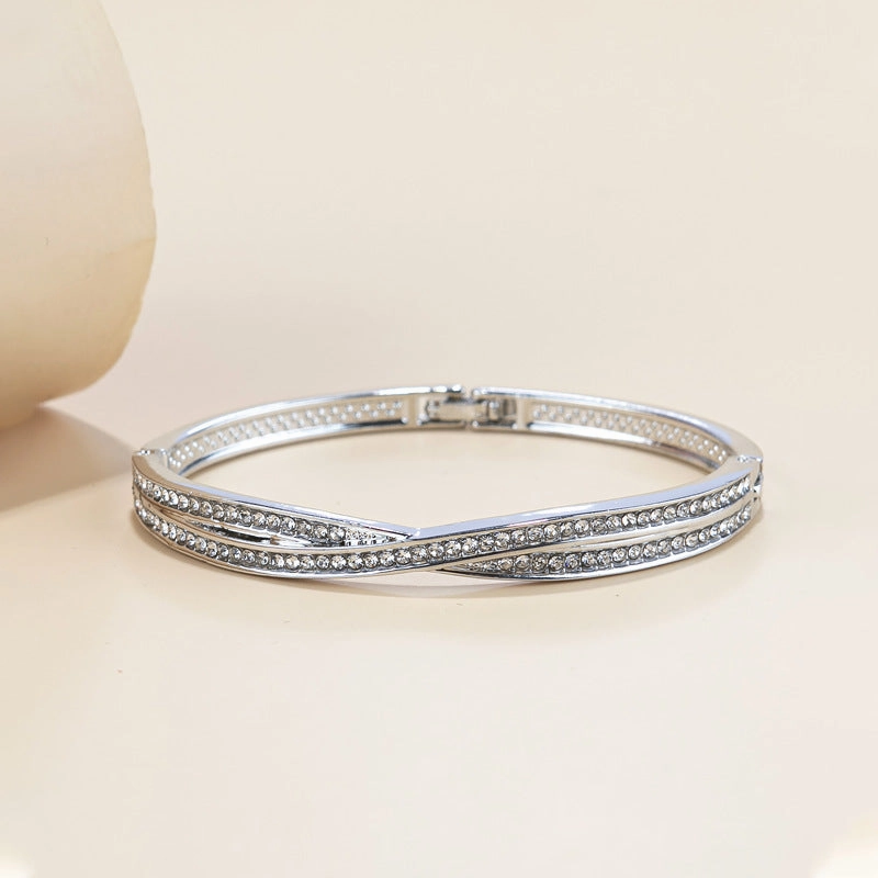 Wholesale Diamond Cross Silver Bracelet