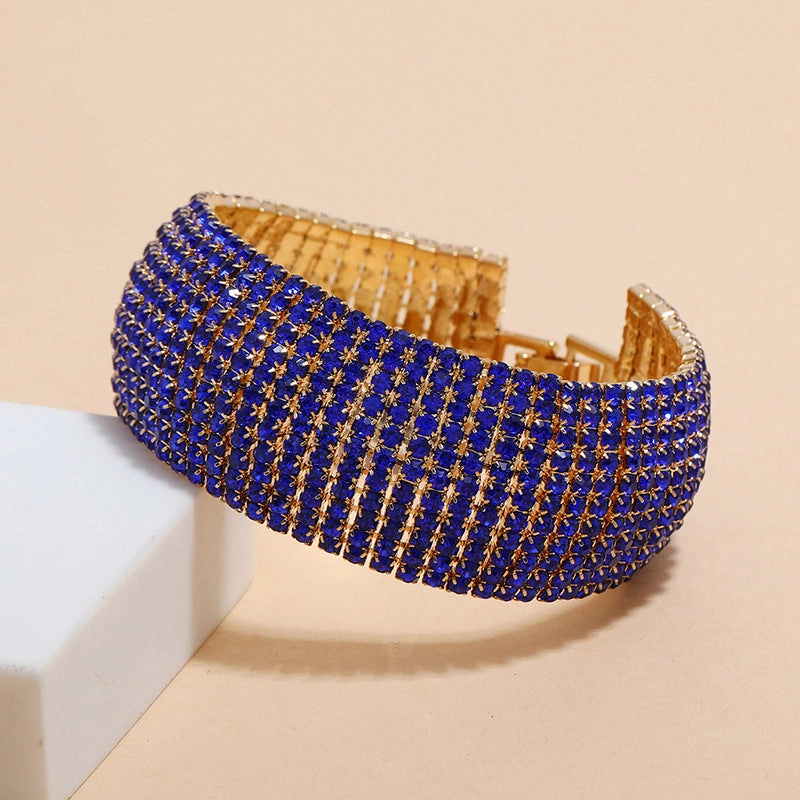 Wholesale Diamond Crystal Rhinestone Full Diamond Electroplating Bracelet