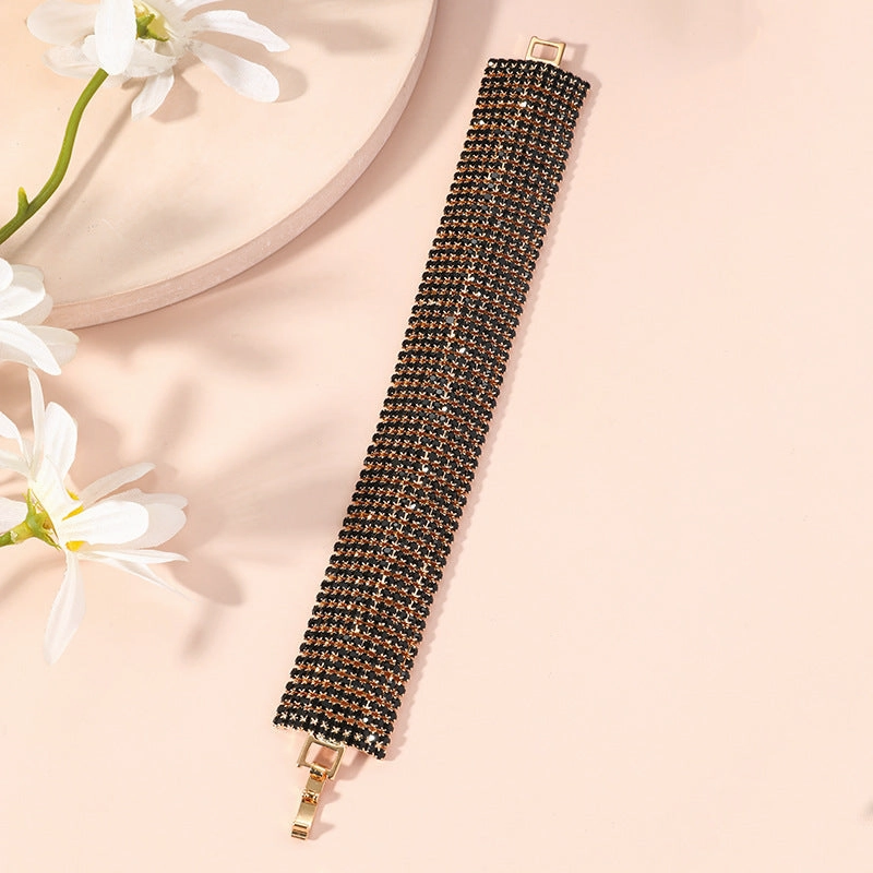 Wholesale Diamond Crystal Rhinestone Full Diamond Electroplating Bracelet