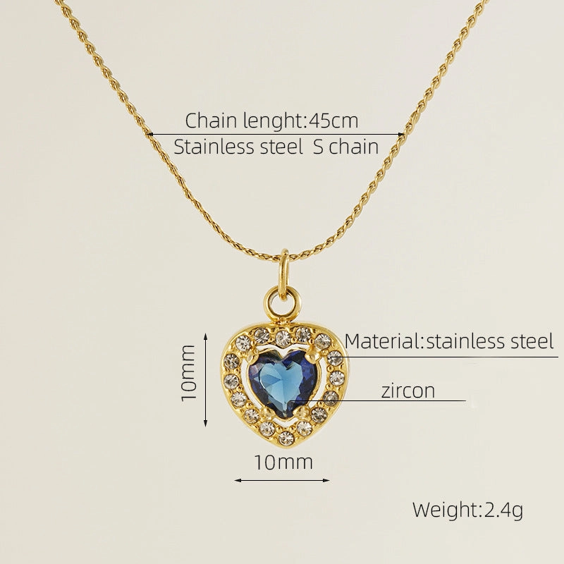 Wholesale Diamond Heart Inlaid Zirconia High-end Luxury Necklaces
