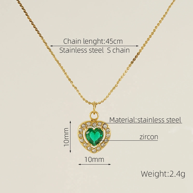Wholesale Diamond Heart Inlaid Zirconia High-end Luxury Necklaces