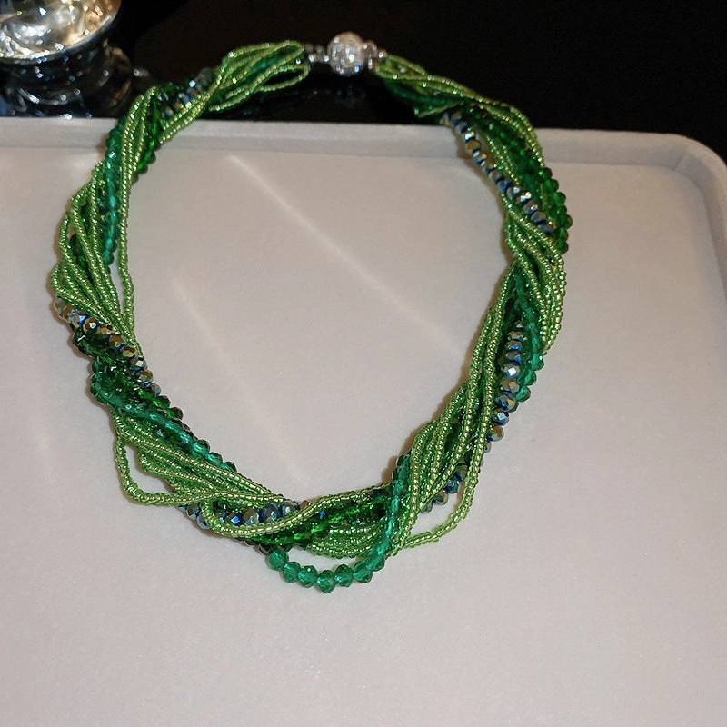 Wholesale Diamond Multi-layer Wrap Crystal Fashion Bracelet Necklace